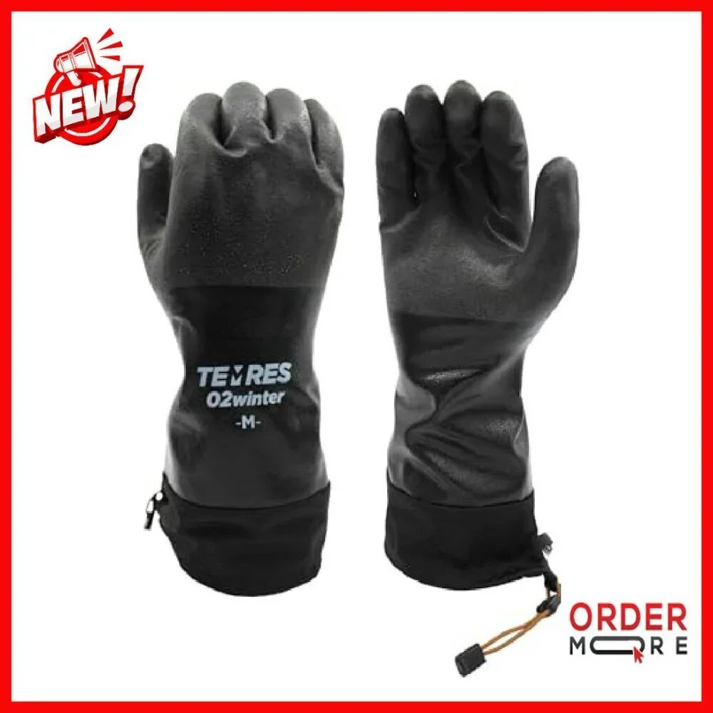 Waterproof Insulated Winter Gloves with Extended Cuff - Large/Medium/X